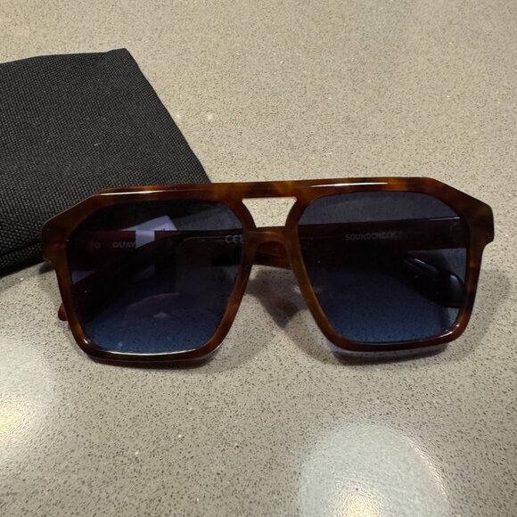 QUAY SUNGLASSES THE SZA EDIT SOUNDCHECK Brown Tort Frame / Navy To Blue Gradient - Picture 3 of 4